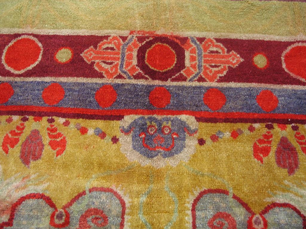 Late 19th Century W. Chinese Ningxia Banner Carpet ( 6'9