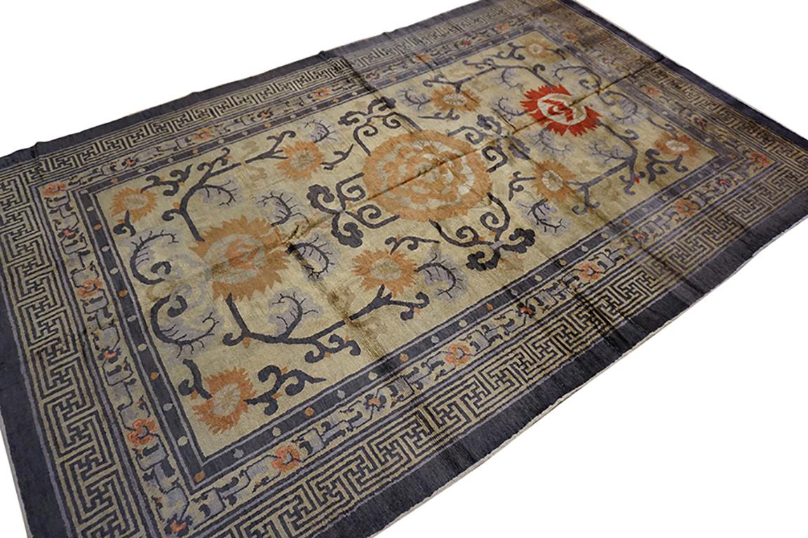 Fin du 19e siècle W. Tapis en soie Ningxia de Chine Bon état - En vente à New York, NY
