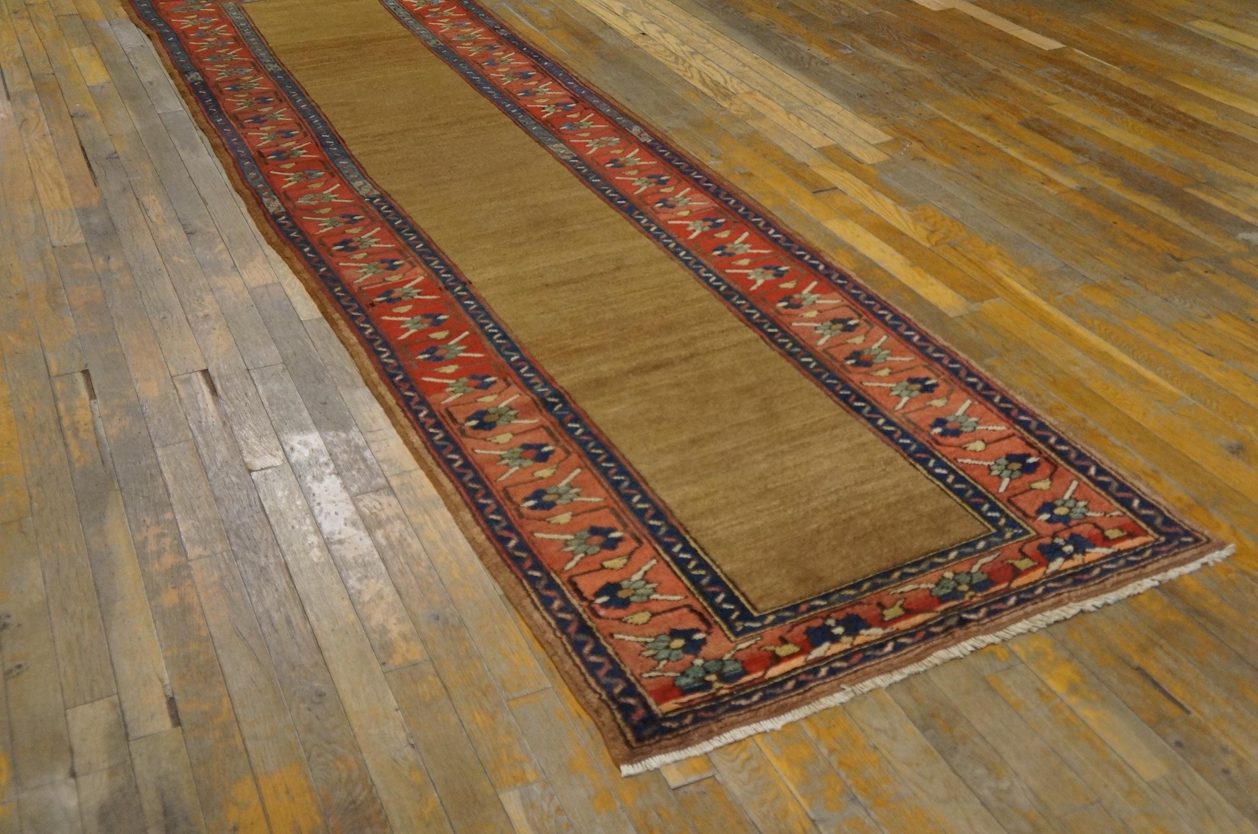 Spätes 19. Jahrhundert W. Persisch Kurdisch Läufer Teppich ( 3' x 10' - 91 x 328 ) im Angebot 3