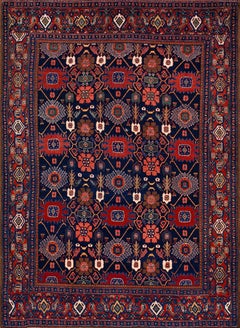 Late 19th Century W. Persian Senneh Carpet ( 4' 5'' x 6' 5'' - 135 x 196 )