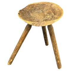 late 19th Century Wabi Sabi 3 Leg Stool, Austria Around 1890s - 1900s