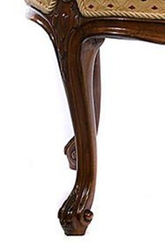 Late 19th Century Walnut Framed Upholstered Circular Stool