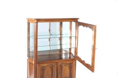 Late 19th Century Walnut / Mirrored Interior China Cabinet