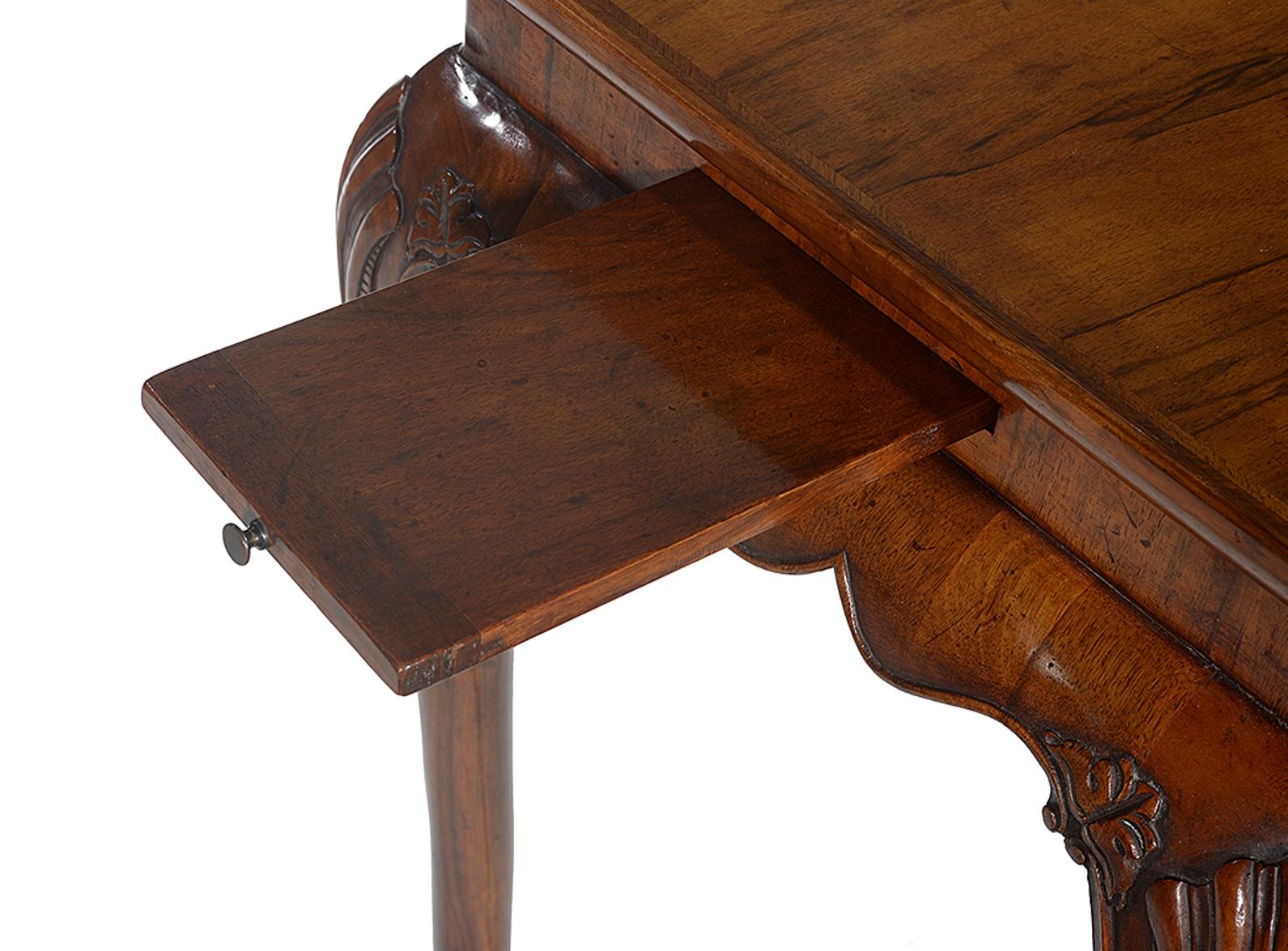 Late 19th Century Walnut Silver Table Raised on Cabriole legs For Sale 1