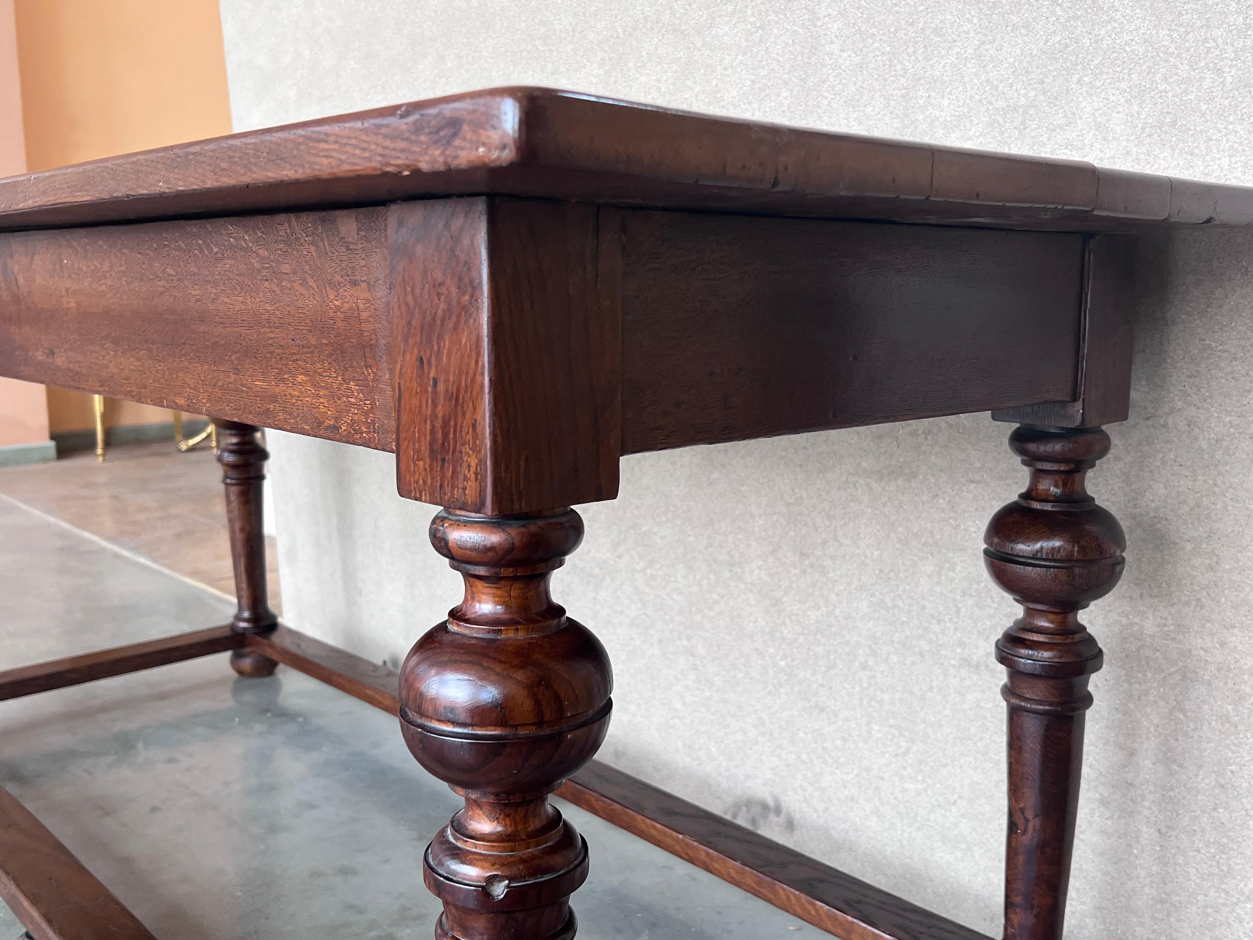 Late 19th Century Walnut Spanish Refectory Table or Farm Table For Sale 10