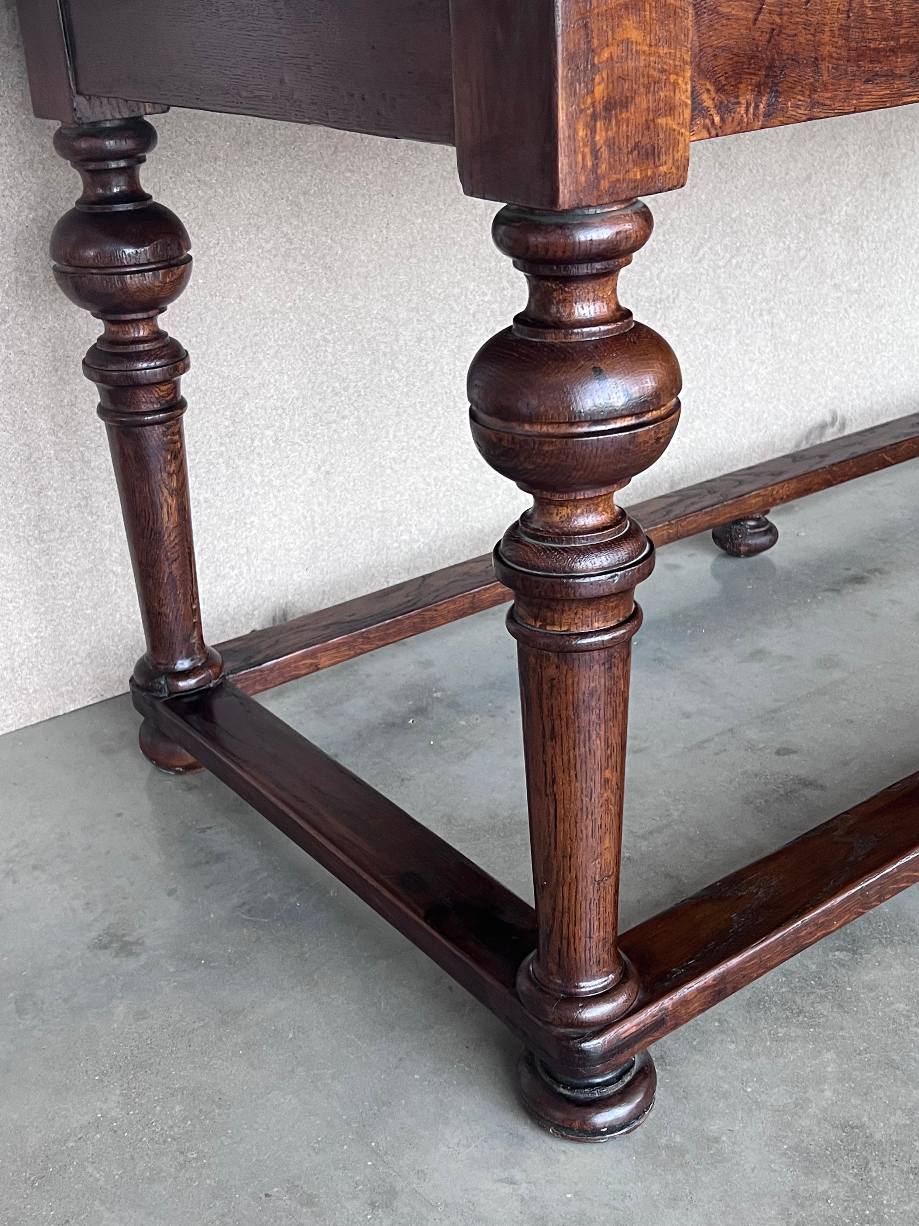 Late 19th Century Walnut Spanish Refectory Table or Farm Table For Sale 11