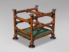 Late 19th Century Walnut Spindle Magazine Rack