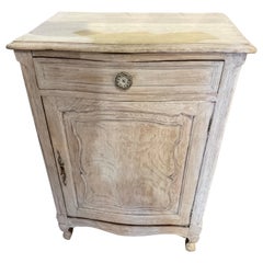 Antique Late 19th Century Whitewash French Farm Cabinet