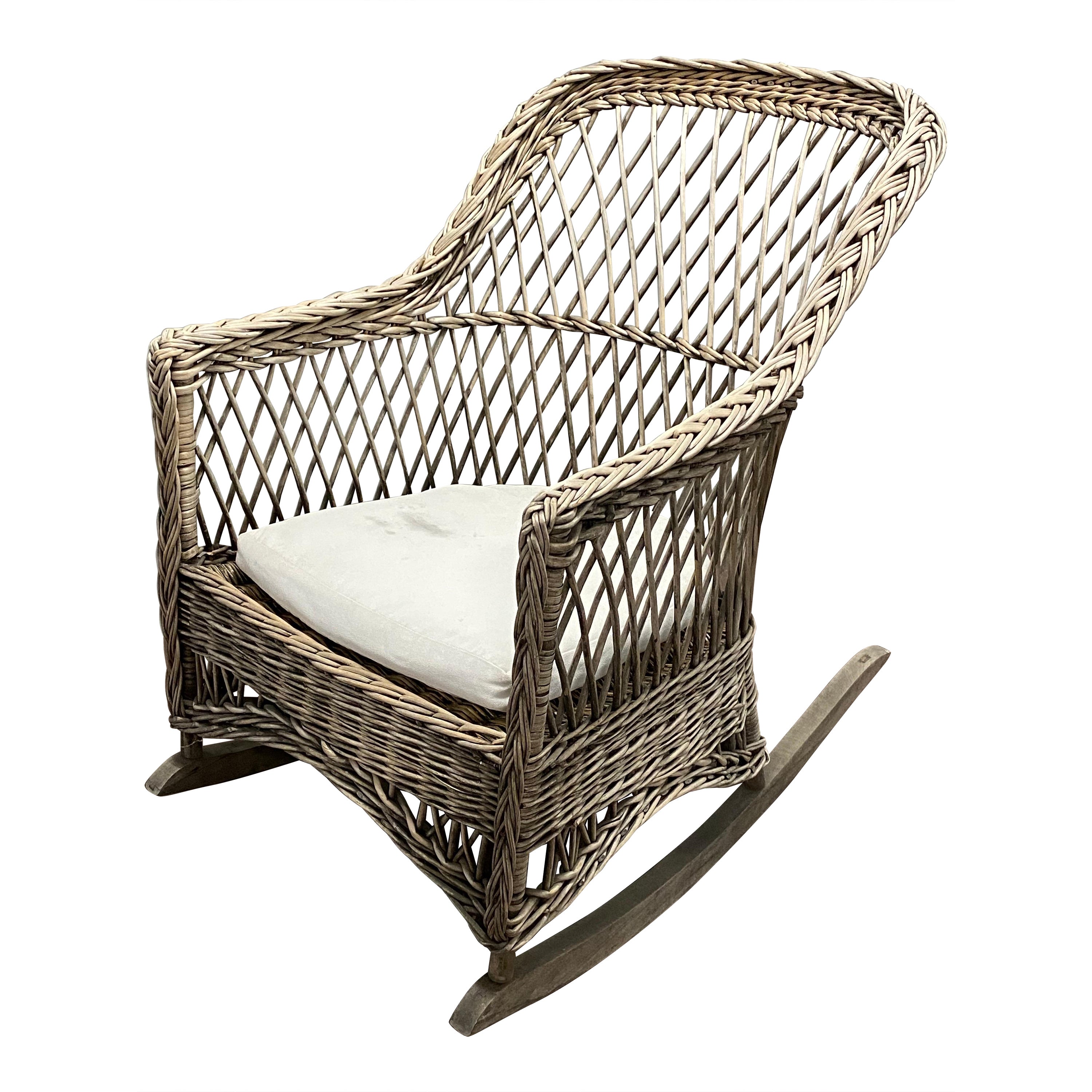 Late 19th Century Wicker Rocking Chair