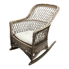 Late 19th Century Wicker Rocking Chair