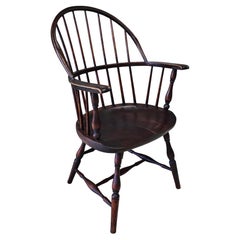 Late 19th Century Windsor Style Saddle Seat Armchair