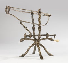 Late 19th Century Wine Decanter Stand - France - Bronze - Vine Motif