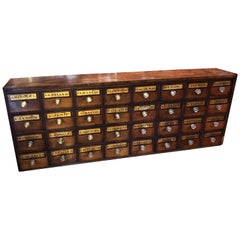 Antique Late 19th Century Wooden 32-Drawer Chemist Apothecary Chest
