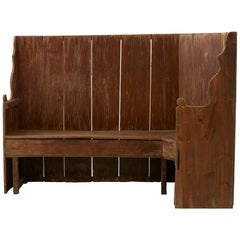 Late 19th Century Wooden Banquette Bench