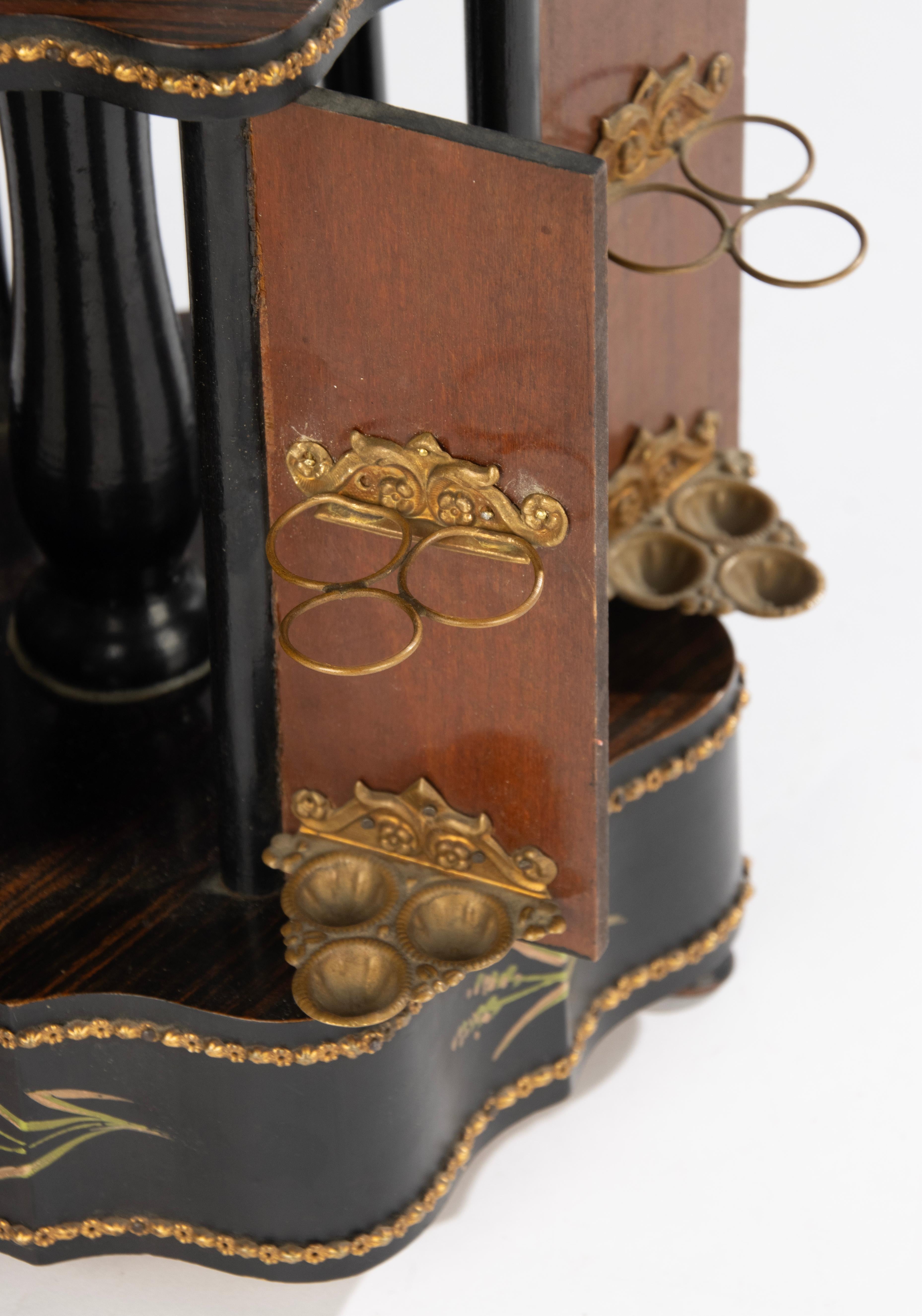 Napoleone III Carosello per sigari in legno della fine del XIX secolo con musica in vendita