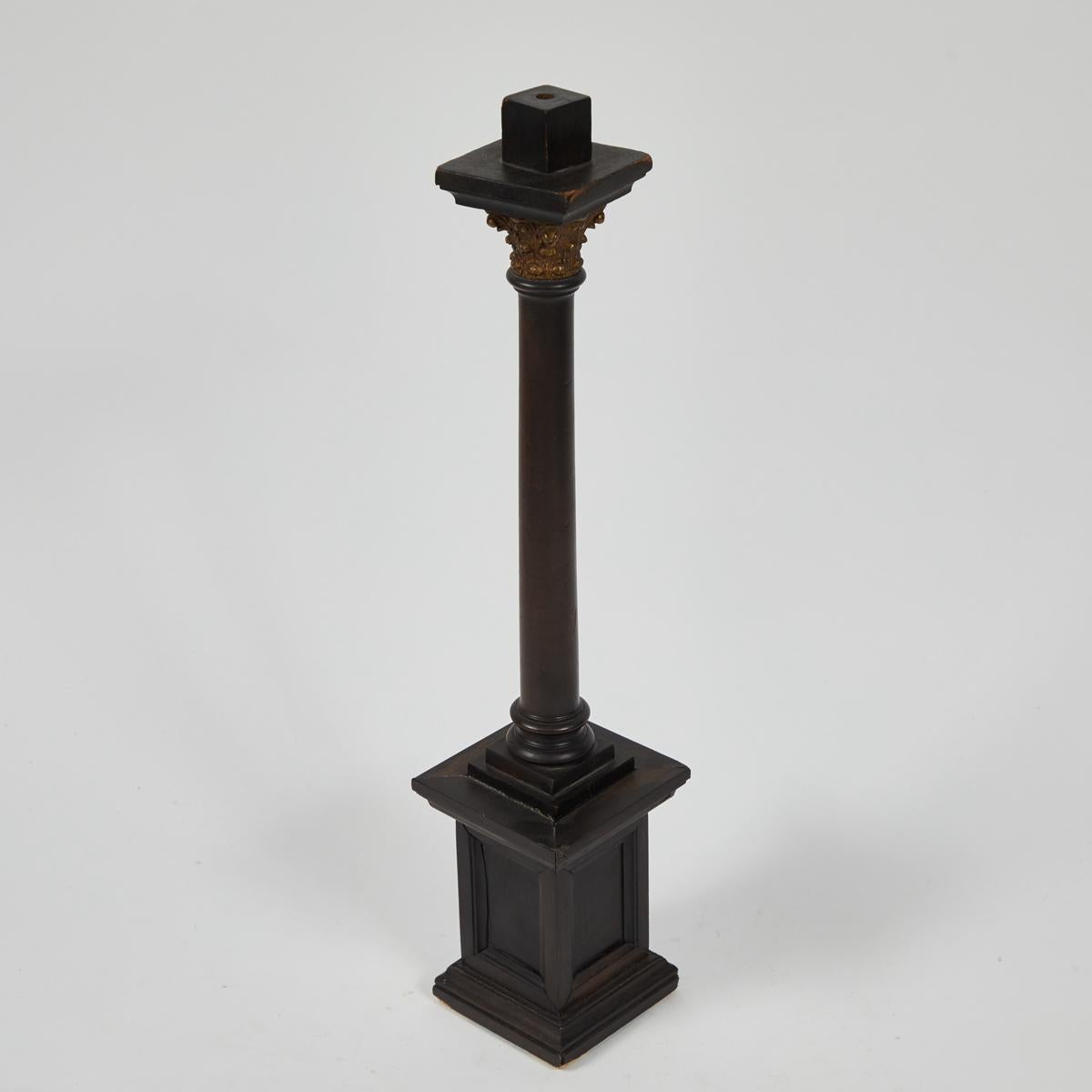 Carved Late 19th Century Wooden Column Model from France For Sale