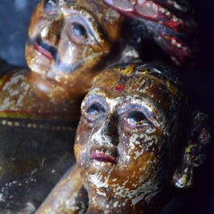 Late 19th Century Wooden Indian Marionette Puppets