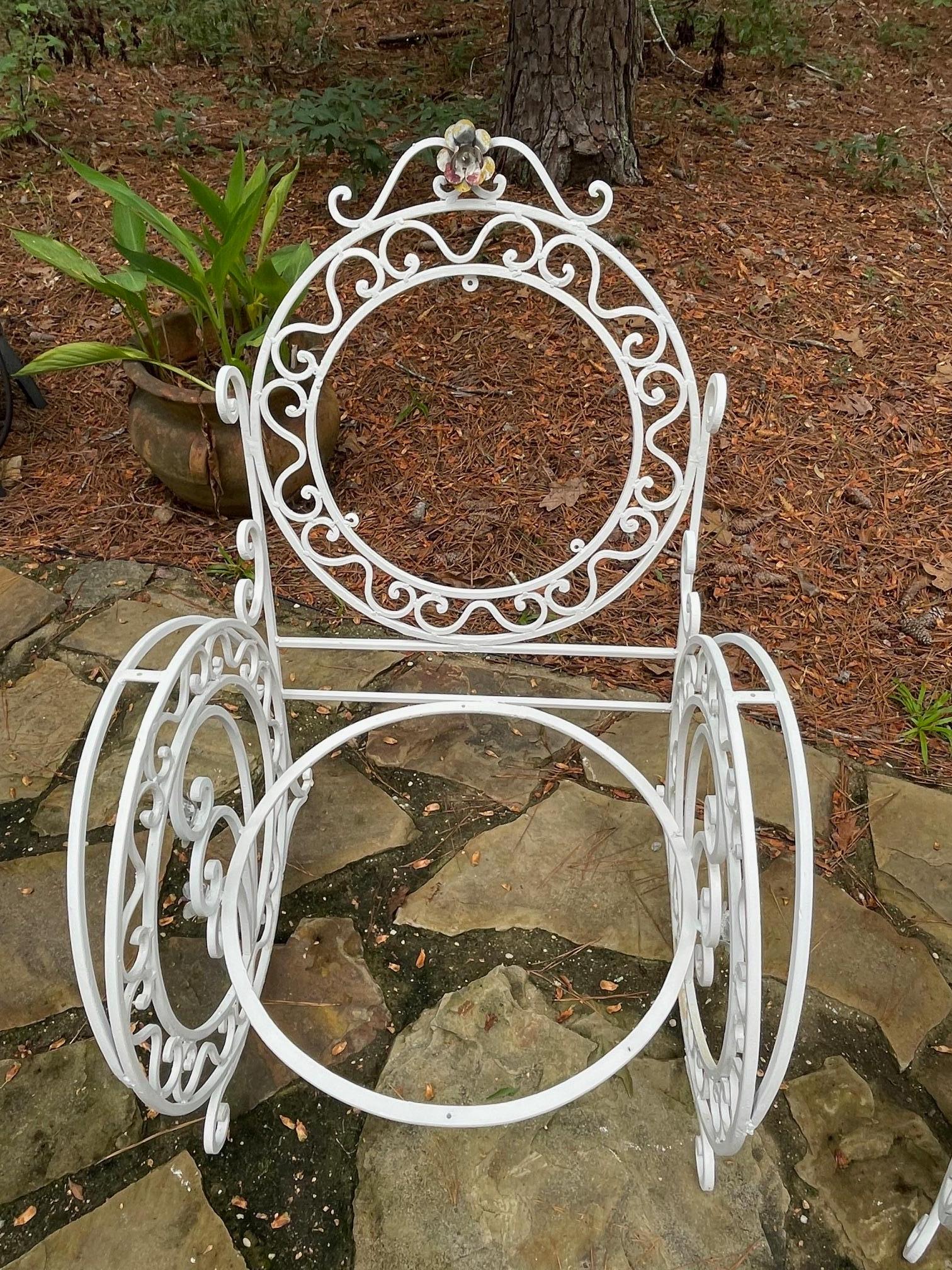 Late 19th Century Wrought Iron French Chairs - a Pair For Sale 1
