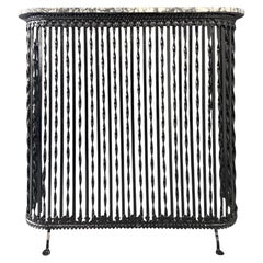 Revêtement radiateur en fer forgé et marbre de la fin du 19e siècle provenant d'un appartement new-yorkais