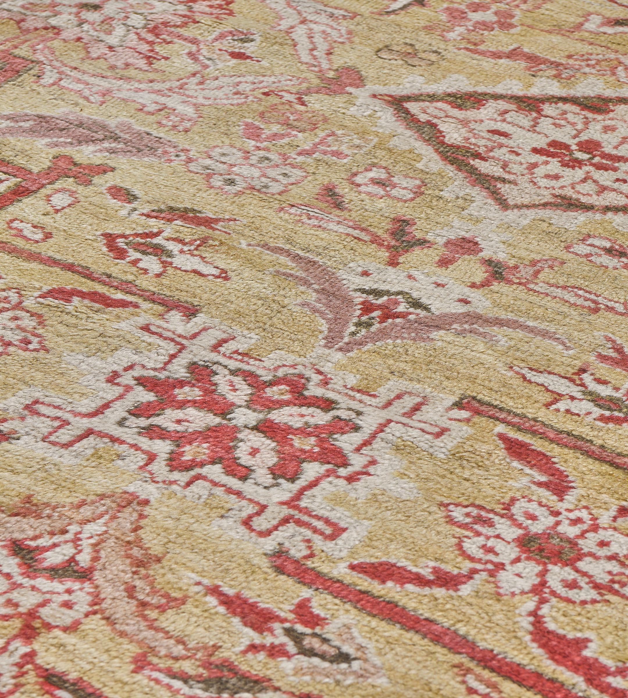 Wool Late 19th Century Ziegler Sultanabad Rug from West Persia For Sale