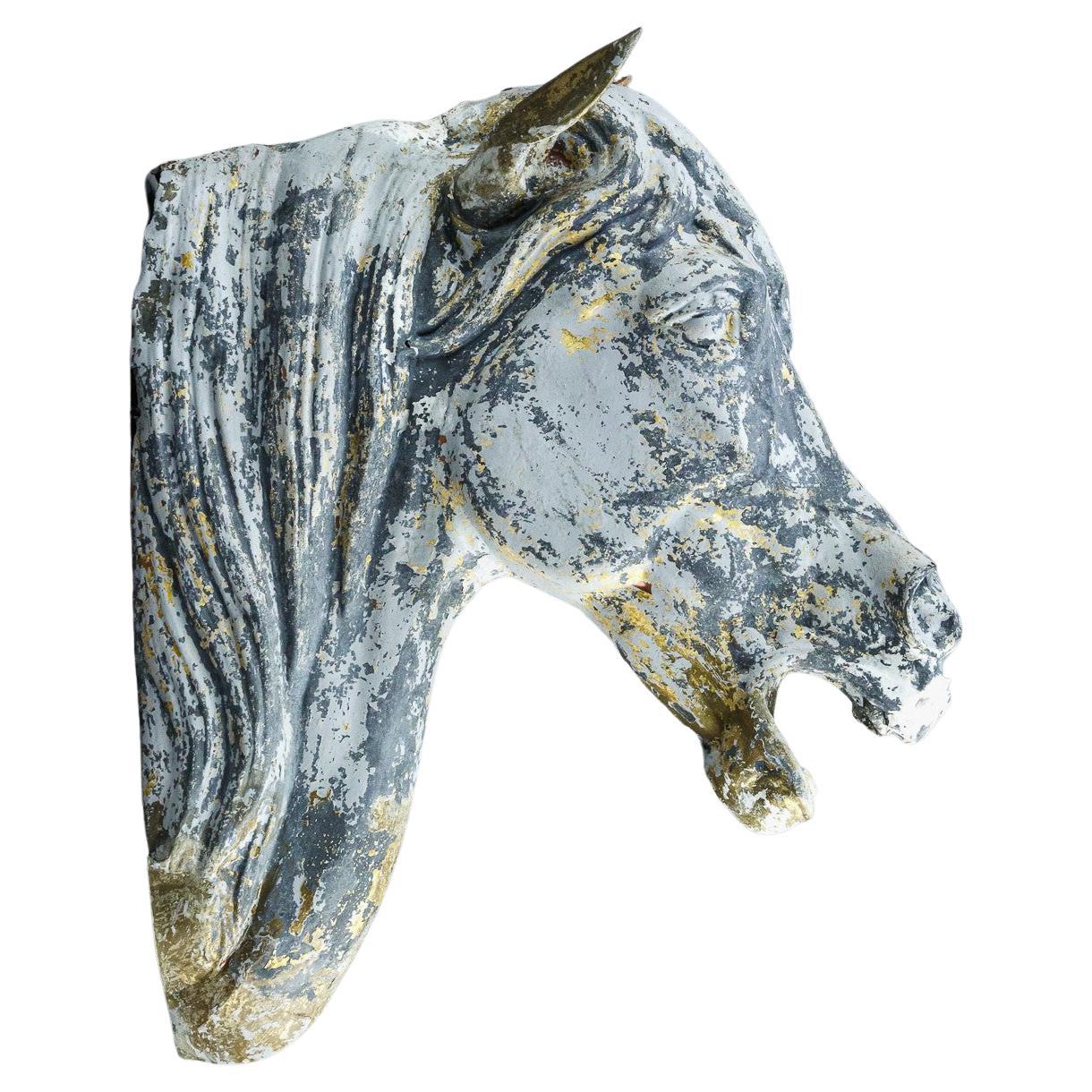 Late 19th Century Zinc Horse Head Trade Sign