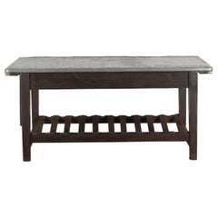 Late 19th Century Zinc Top Mending Table