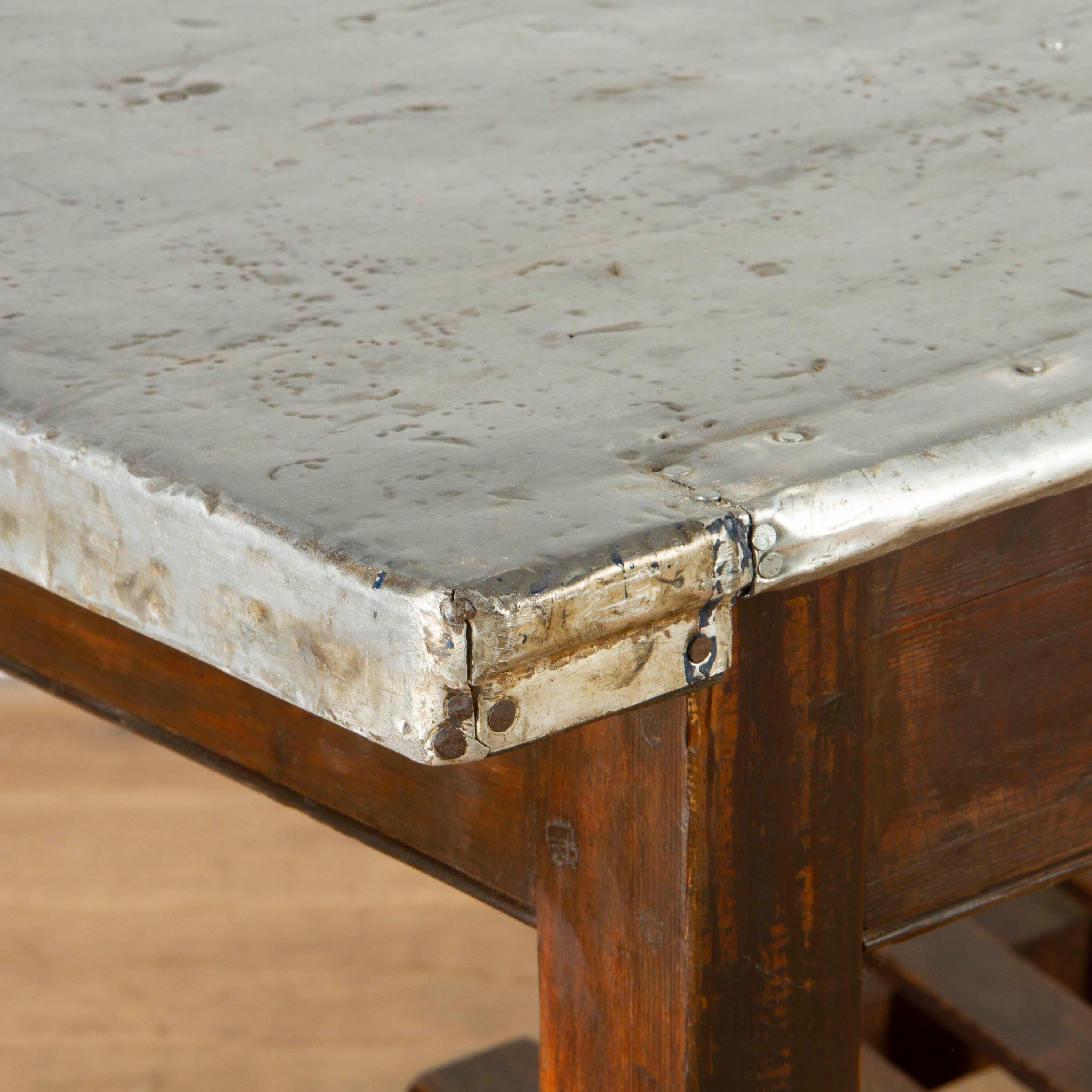 Late 19th Century Zinc Top Table 5
