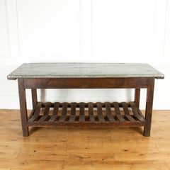 Late 19th Century Zinc Top Table