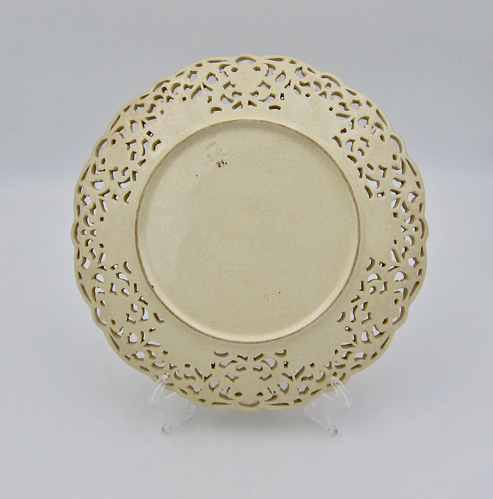 Late 19th Century Zsolnay Pecs Reticulated Polychrome Plate 2