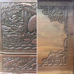 Late 19th Century, Fine Sandalwood Casket Resting on Four Legs