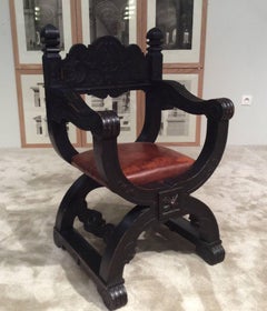 Fin du 19ème siècle, paire de chaises en Oak Dagobert Patina 'Seats Armchairs'.