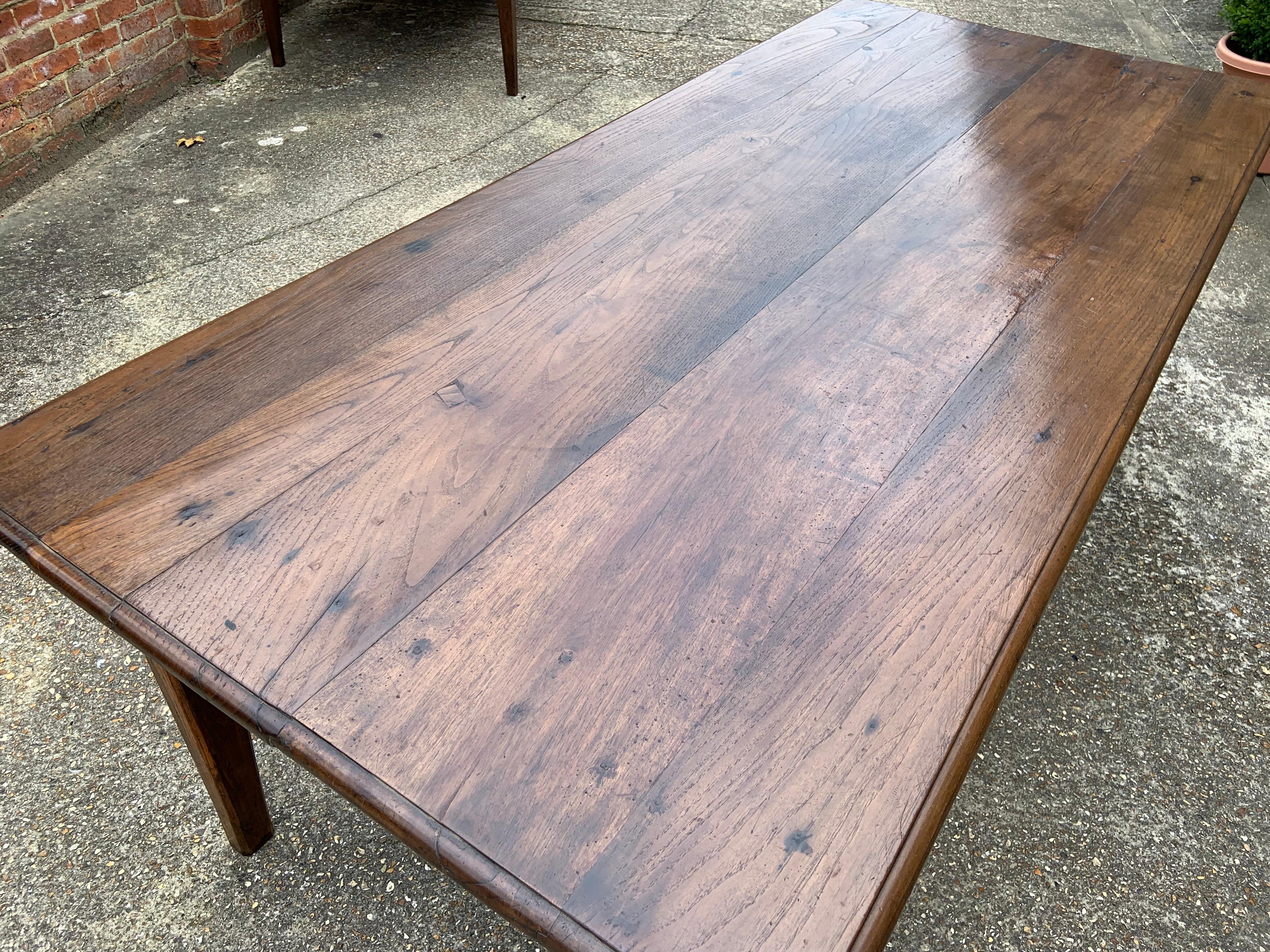 Hand-Crafted Late 19th Chestnut Farmhouse Table