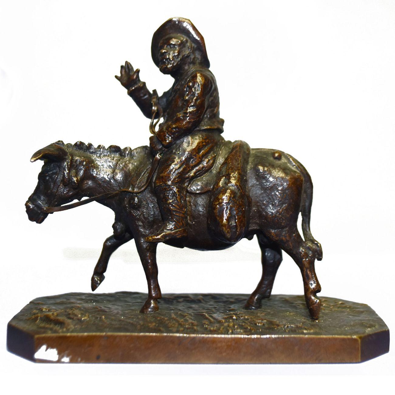 Spätes 19. Don Quijote und Sancho in Bronze Paar von Fratin (19. Jahrhundert) im Angebot