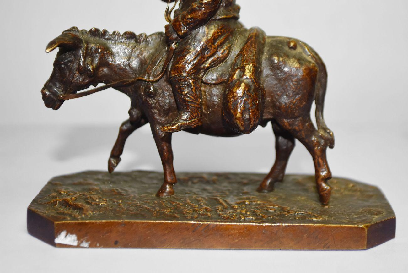 19th Century Late 19th Don Quixote and Sancho in Bronze Pair by Fratin For Sale
