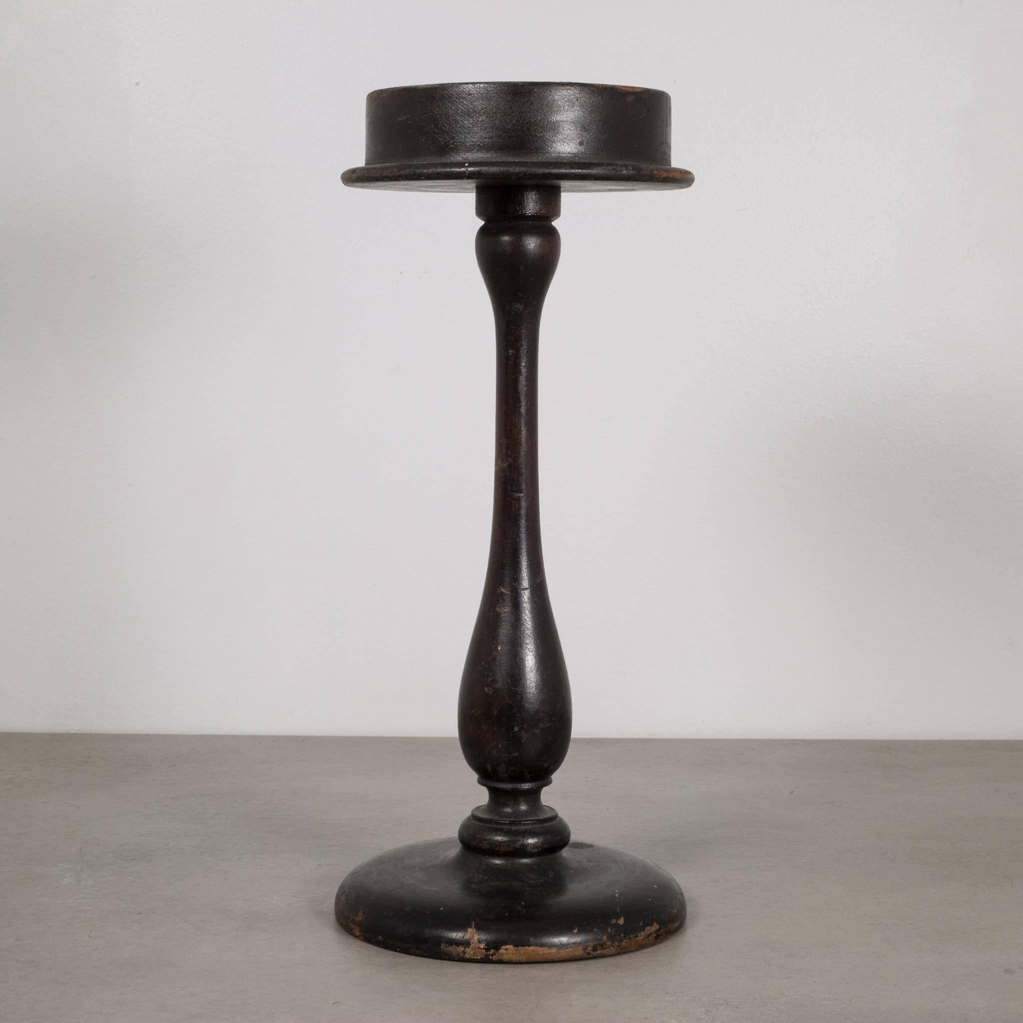 Turned Late 19th-Early 20th Century Antique Wooden Hat Display Stand