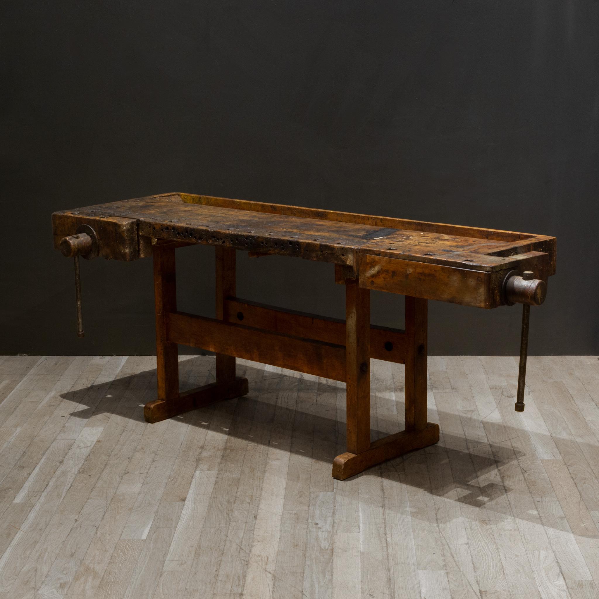 Industrial Late 19th/Early 20th c. Carpenter's Workbench c.1880-1920