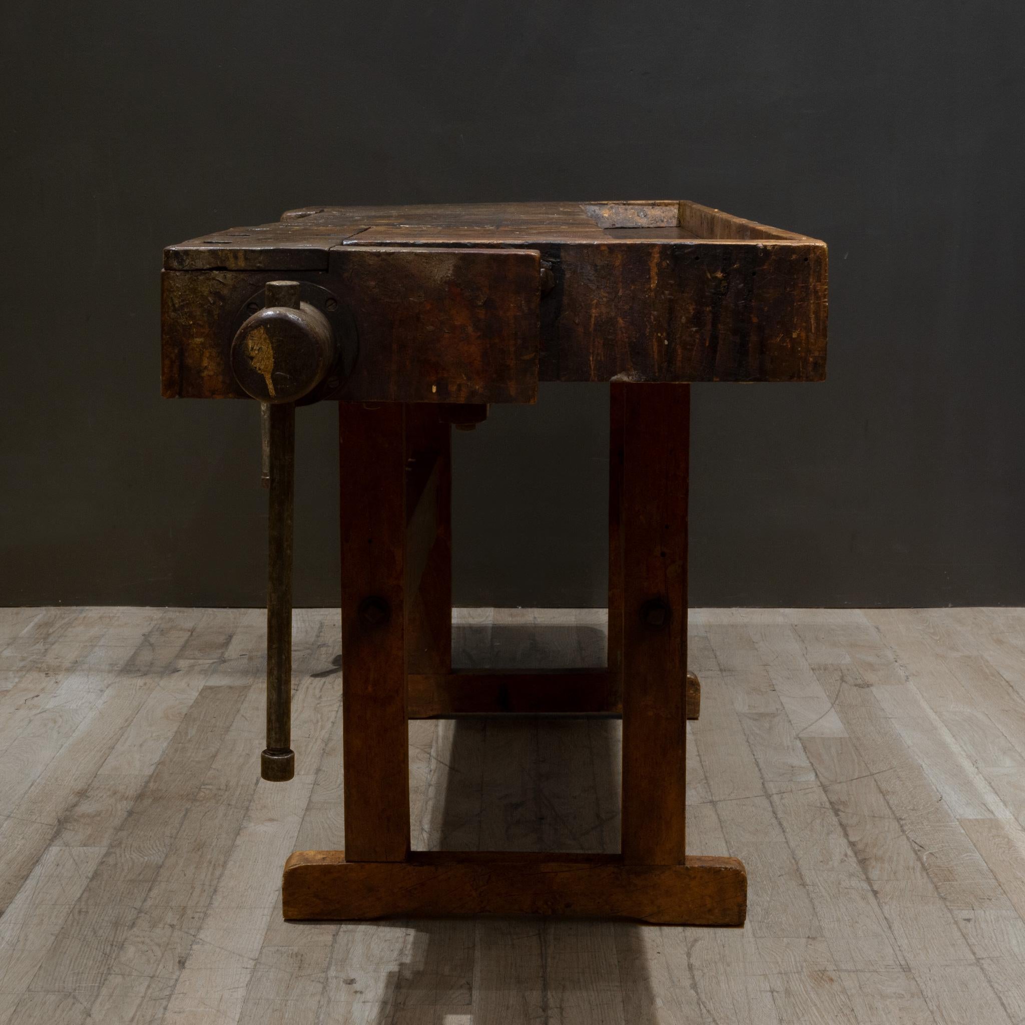 Late 19th/Early 20th c. Carpenter's Workbench c.1880-1920 In Good Condition For Sale In San Francisco, CA