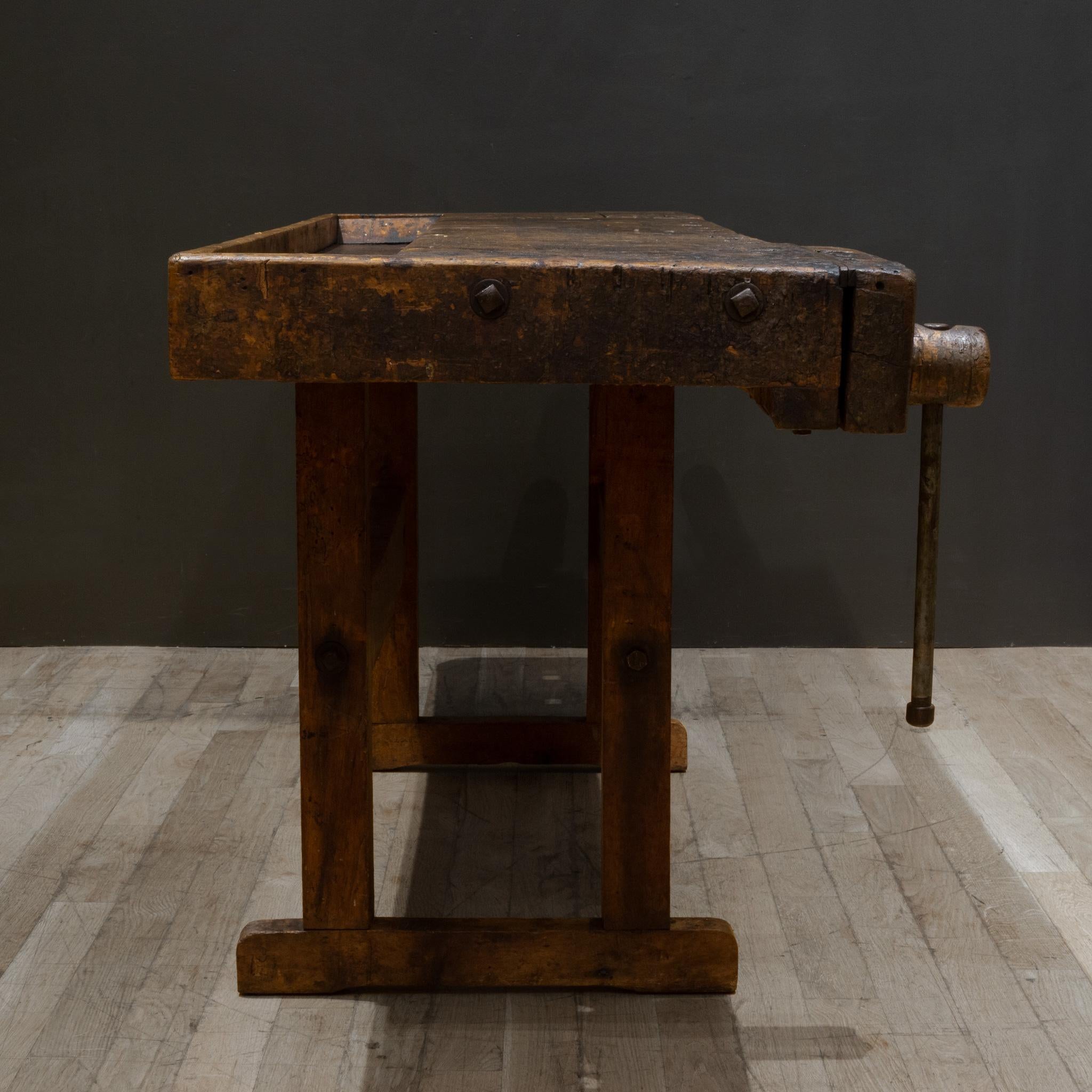 Ende 19./Anfang 20. Jh. Carpenter's Workbench ca. 1880-1920 (19. Jahrhundert) im Angebot