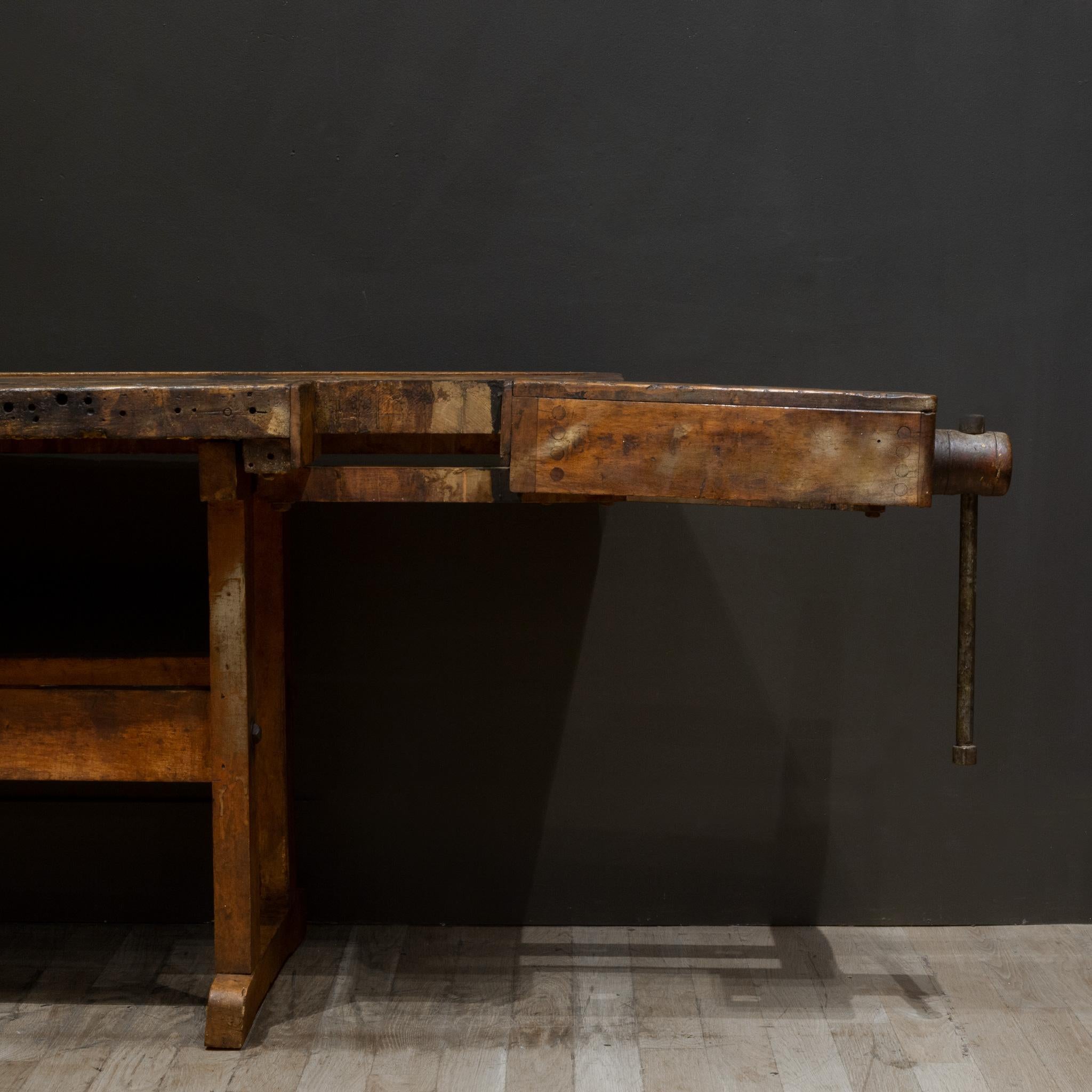 Ende 19./Anfang 20. Jh. Carpenter's Workbench ca. 1880-1920 (Holz) im Angebot