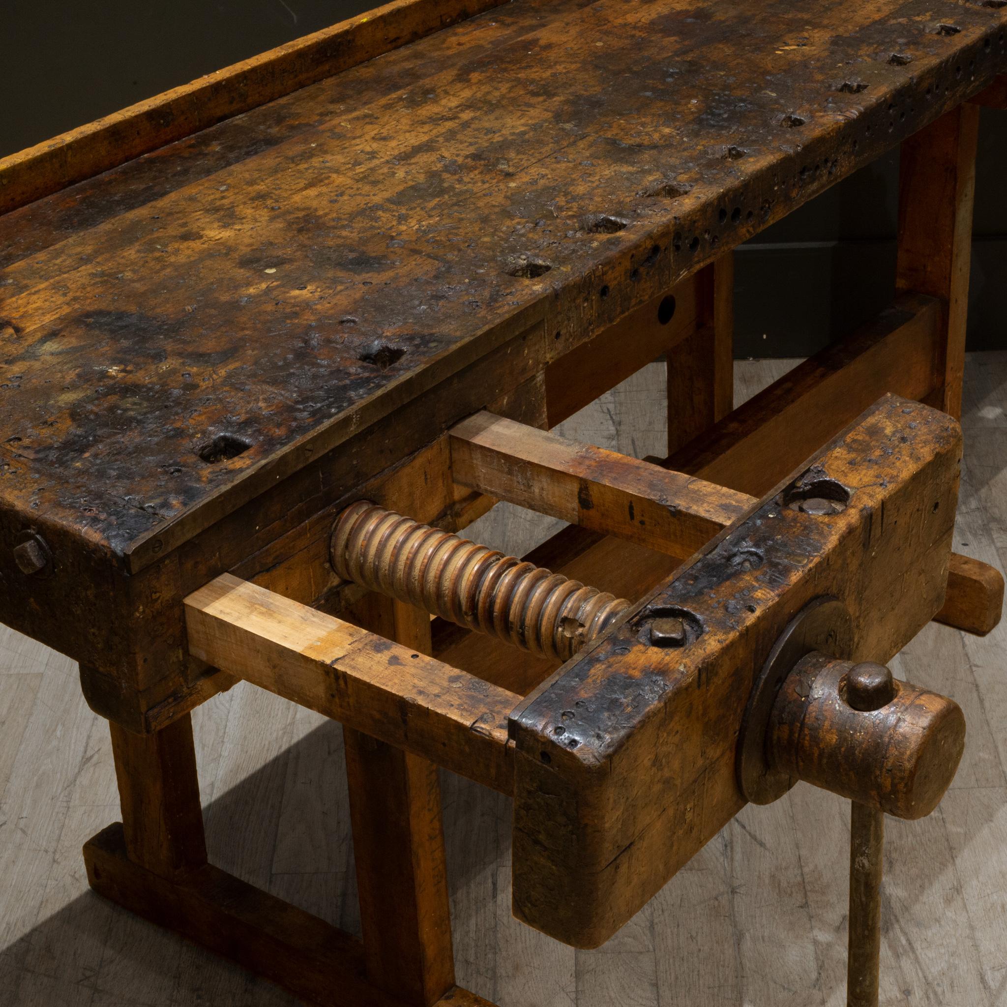 Late 19th/Early 20th c. Carpenter's Workbench c.1880-1920 1
