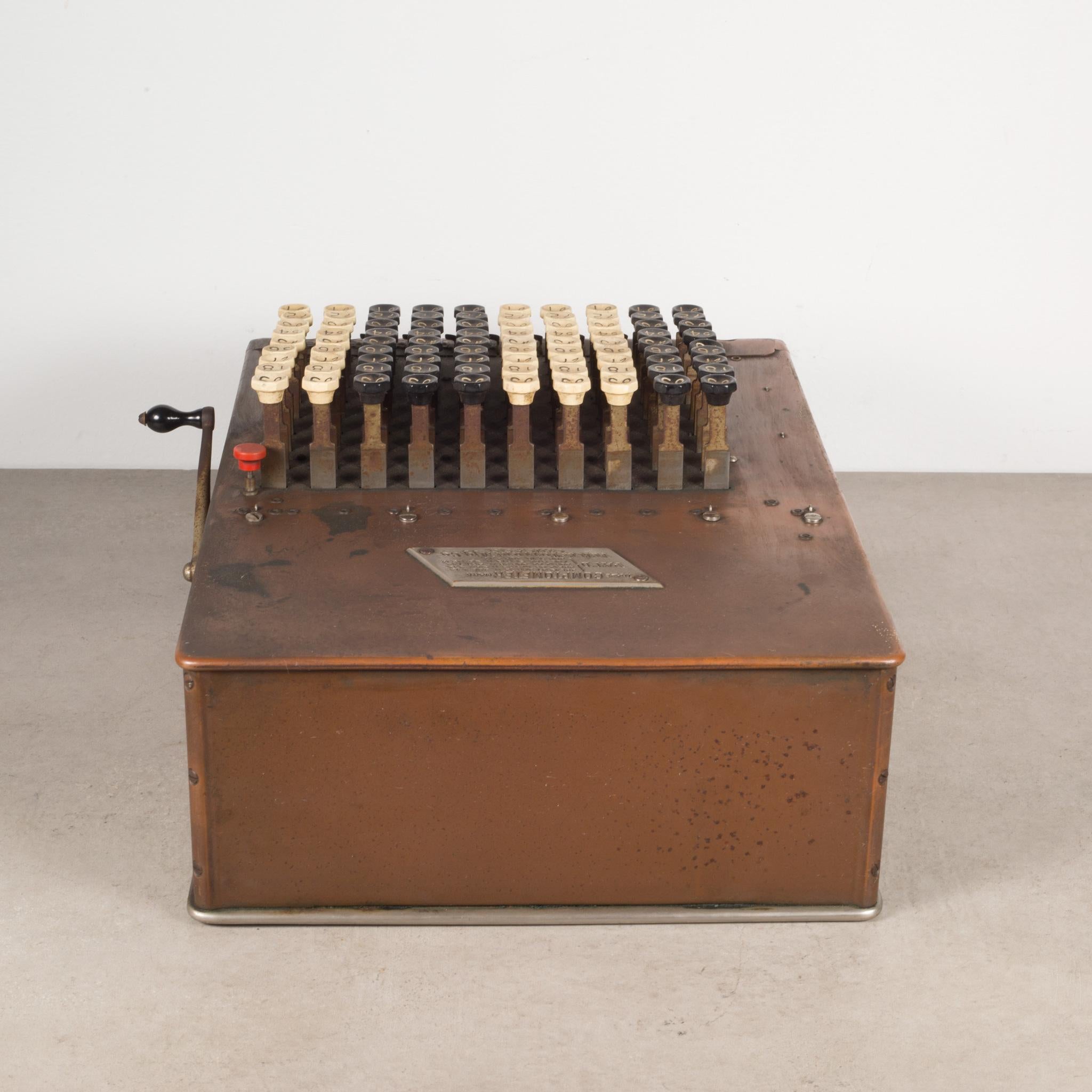 Late 19th/Early 20th C. Copper Adding Machine c.1887-1914 In Good Condition In San Francisco, CA