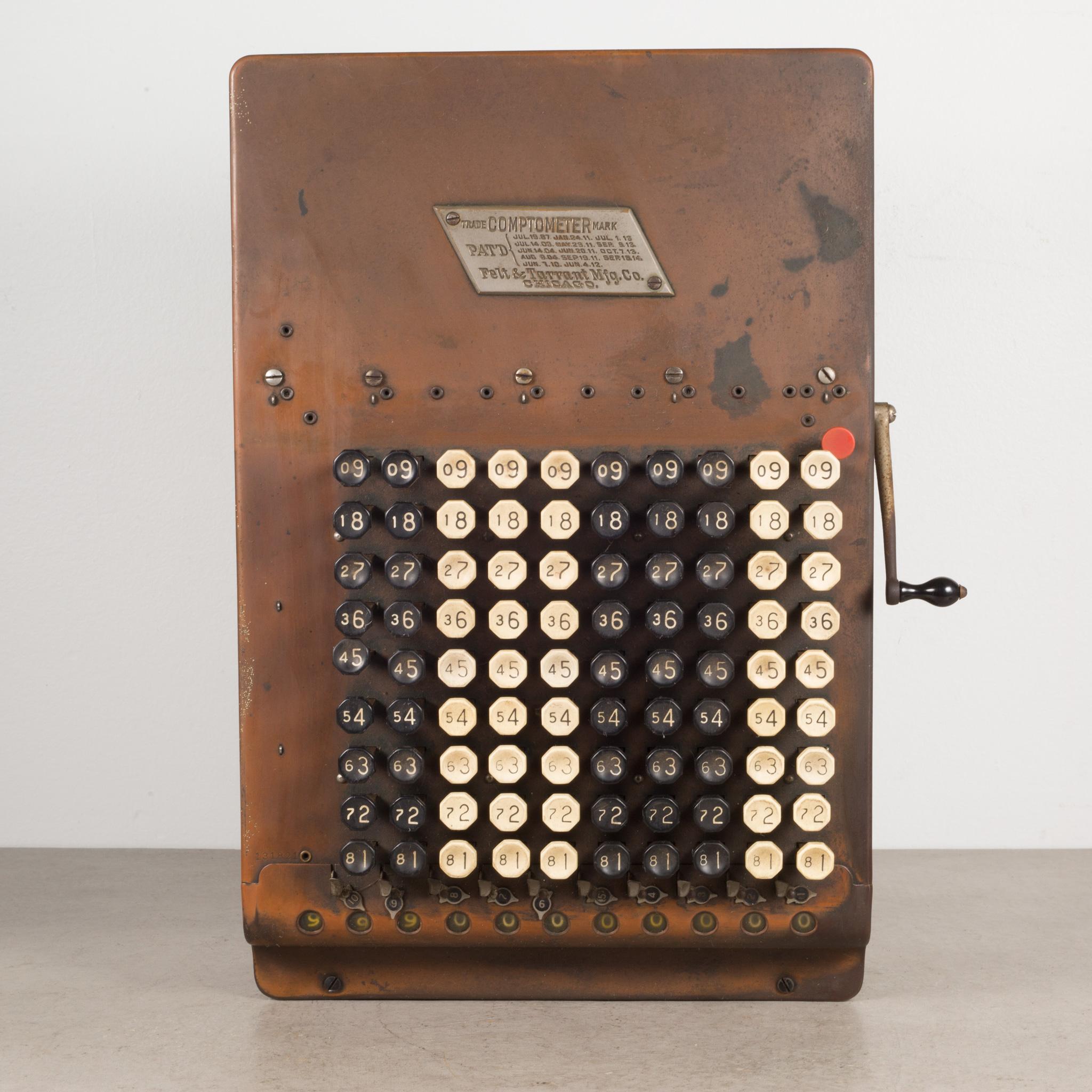 Metal Late 19th/Early 20th C. Copper Adding Machine c.1887-1914