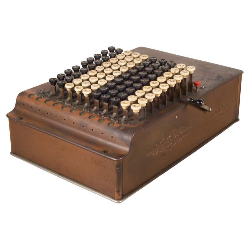First Ever Adding Machine Antique Burrough's Adding or Figuring Machine, circa 1920-1930 at ...