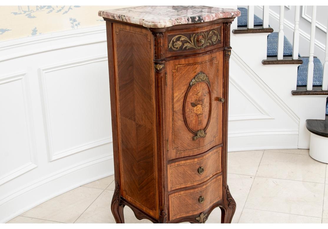 Late 19th-Early 20th Century French Chiffonier Cabinet For Sale 7
