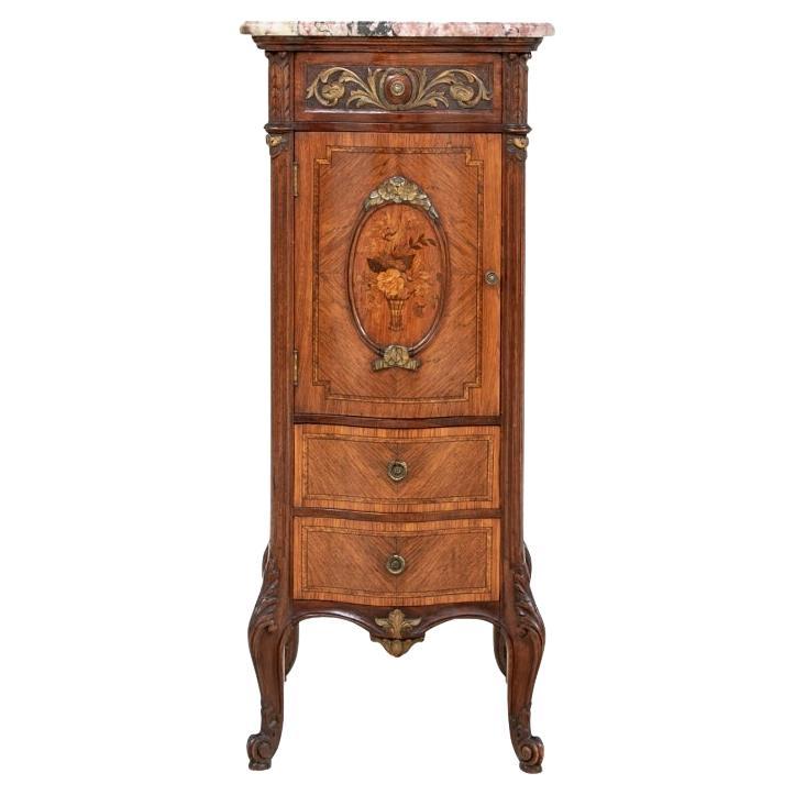Late 19th-Early 20th Century French Chiffonier Cabinet For Sale