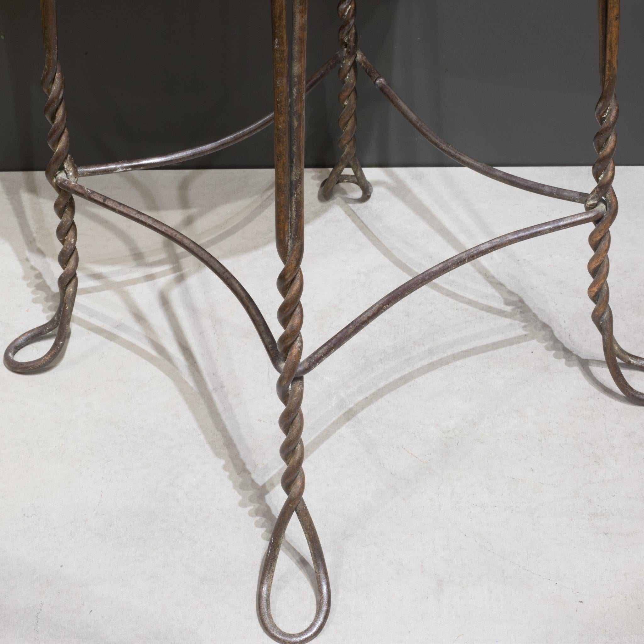 Late 19th/Early 20th c. Ice Cream Parlor Copper Plated Wire Stools c.1890-1910 In Good Condition In San Francisco, CA