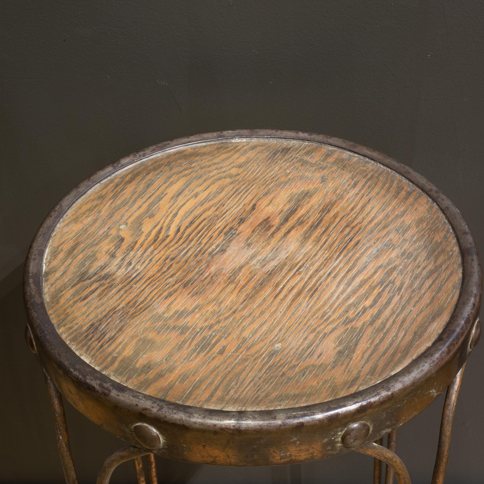 19th Century Late 19th/Early 20th c. Ice Cream Parlor Copper Plated Wire Stools c.1890-1910