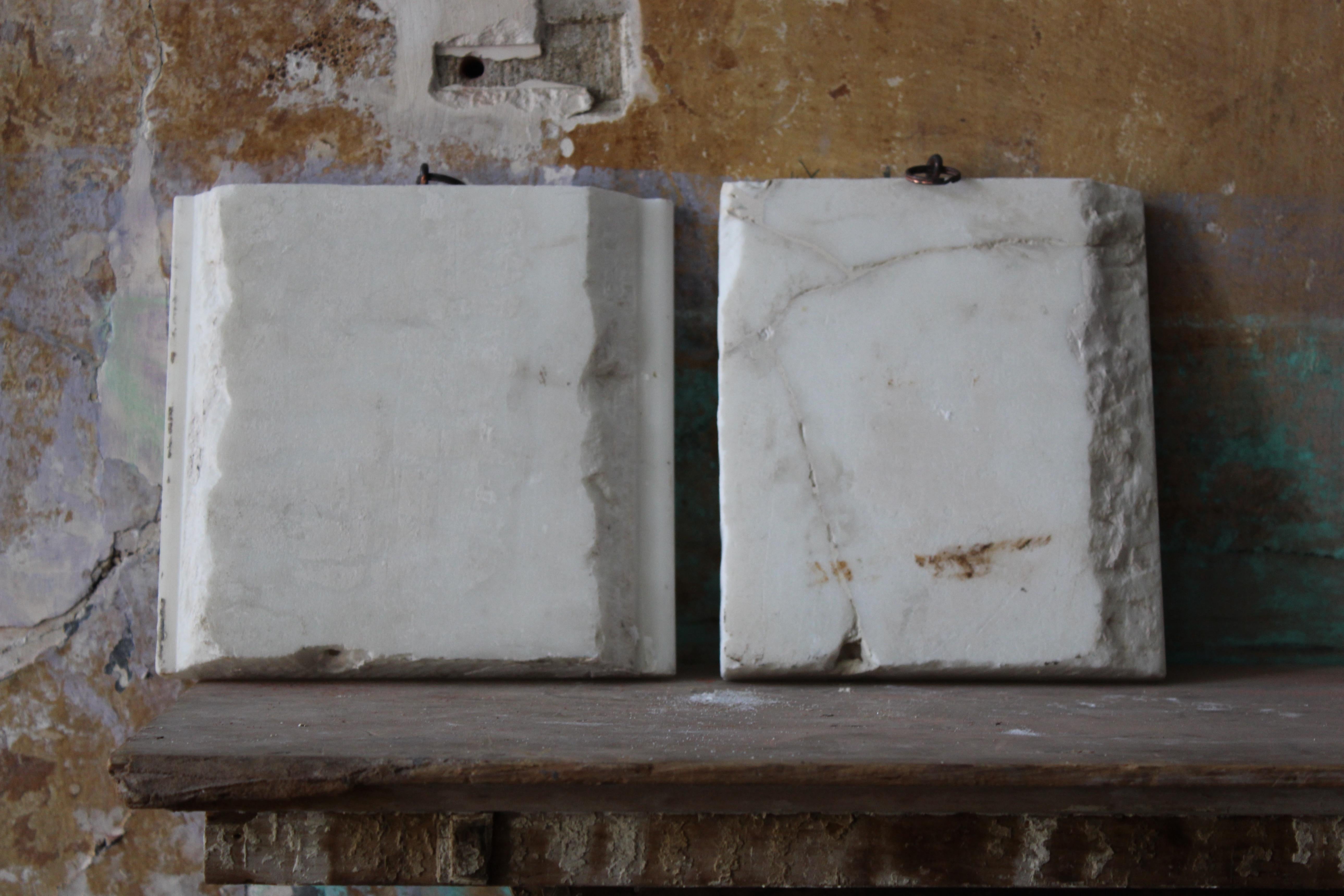 Late 19th & Early 20th C Pair of Marble Architectural Decorative Elements  For Sale 4