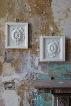 Late 19th & Early 20th C Pair of Marble Architectural Decorative Elements
