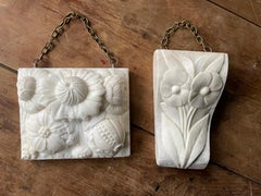 Late 19th & Early 20th C Pair of Marble Architectural Decorative Elements